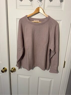 Philosophy Soft Mauve Scoopneck Crew Sweater
